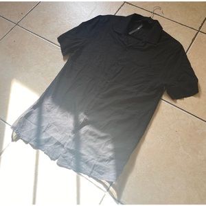 ASOS MEN SHORT SLEEVE SHIRT WITH SHEER PANEL